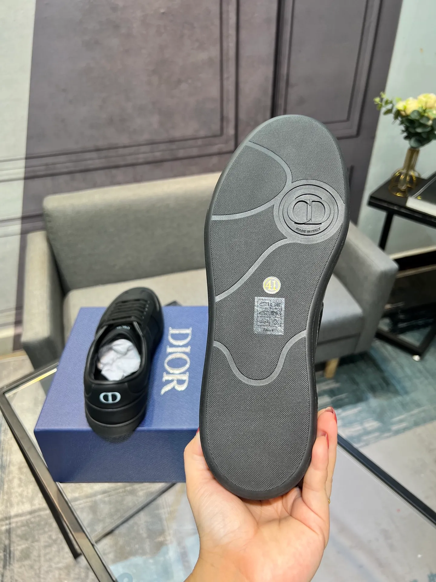 Men's men's shoes 💰560〖Audio⁠Di‎〗Dior2025⁠new‎ B01 training⁠德‎shoes Material⁠surface‎: layer⁠head‎leather⁠cow‎+lining cowhide‎ TPU original bottom⁠large⁠version‎ code number‎: male 39-45 <Male 38 46 done>